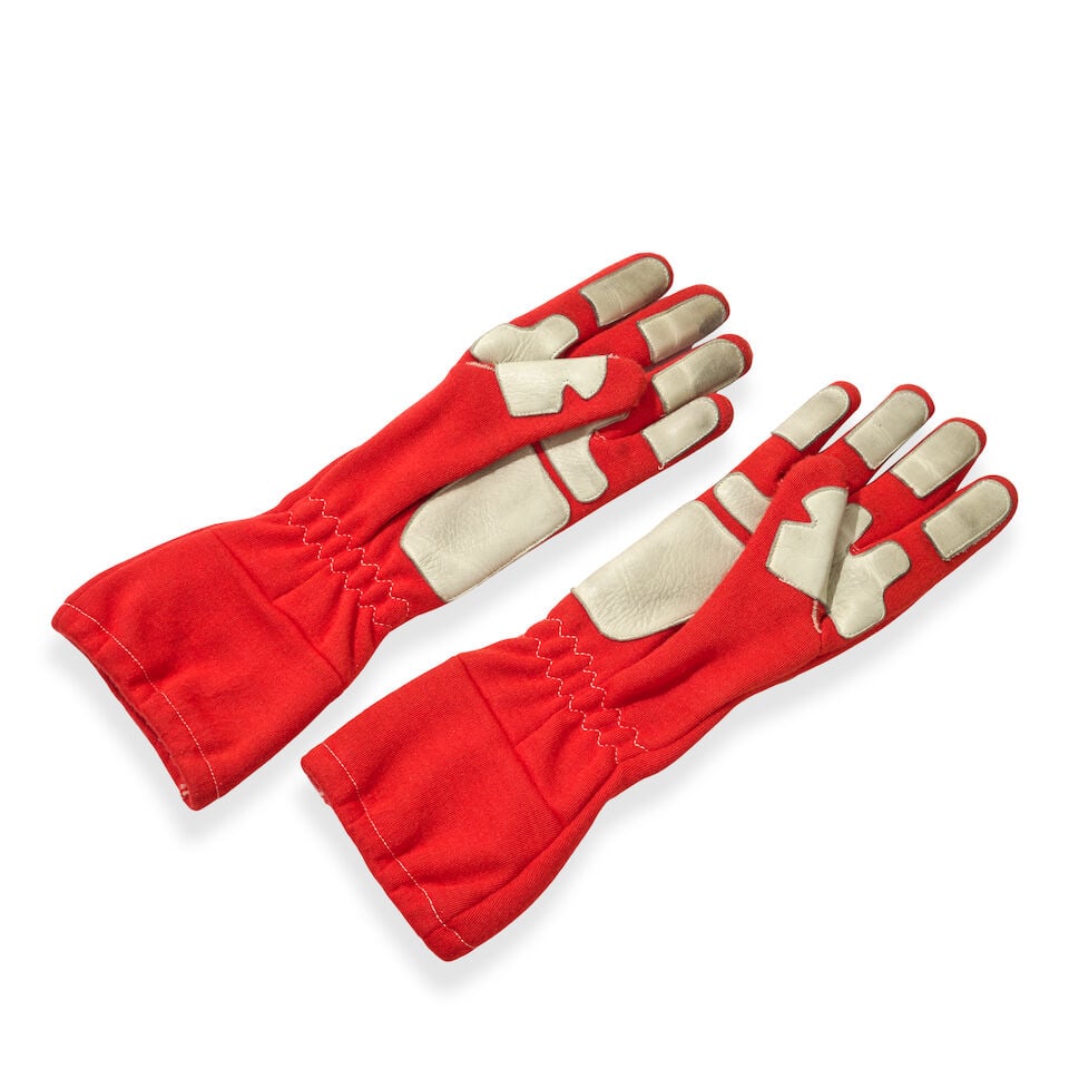 A signed pair of Michael Schumacher's 2004 Scuderia Ferrari used gloves, - 2