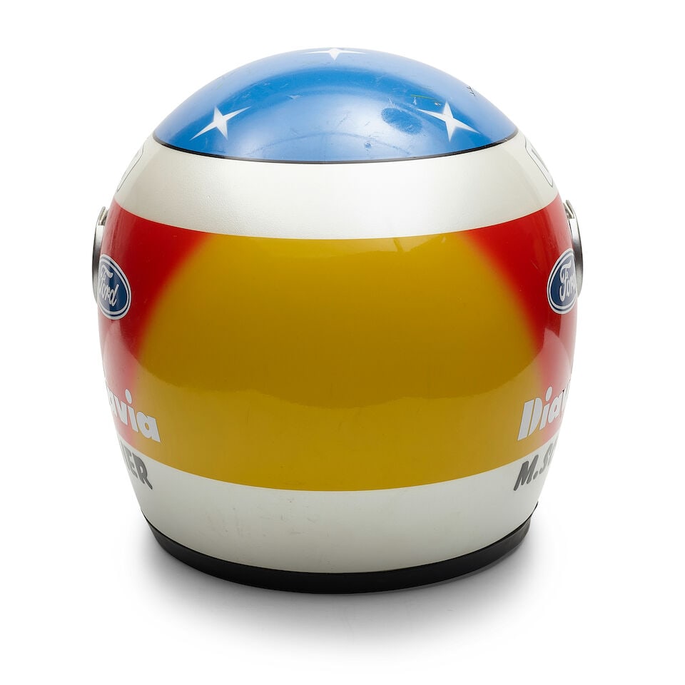Michael Schumacher's 1991 used helmet, by Shoei, - 2