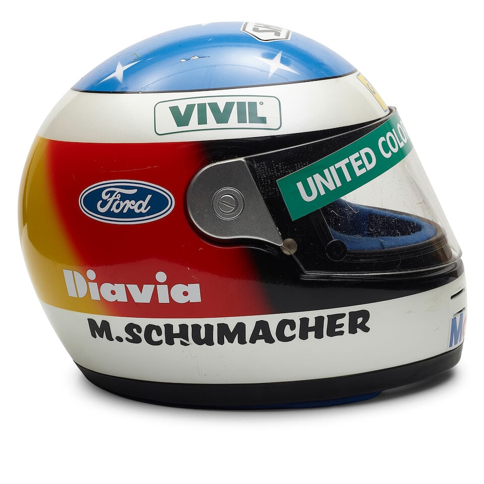Michael Schumacher's 1991 used helmet, by Shoei, - 3