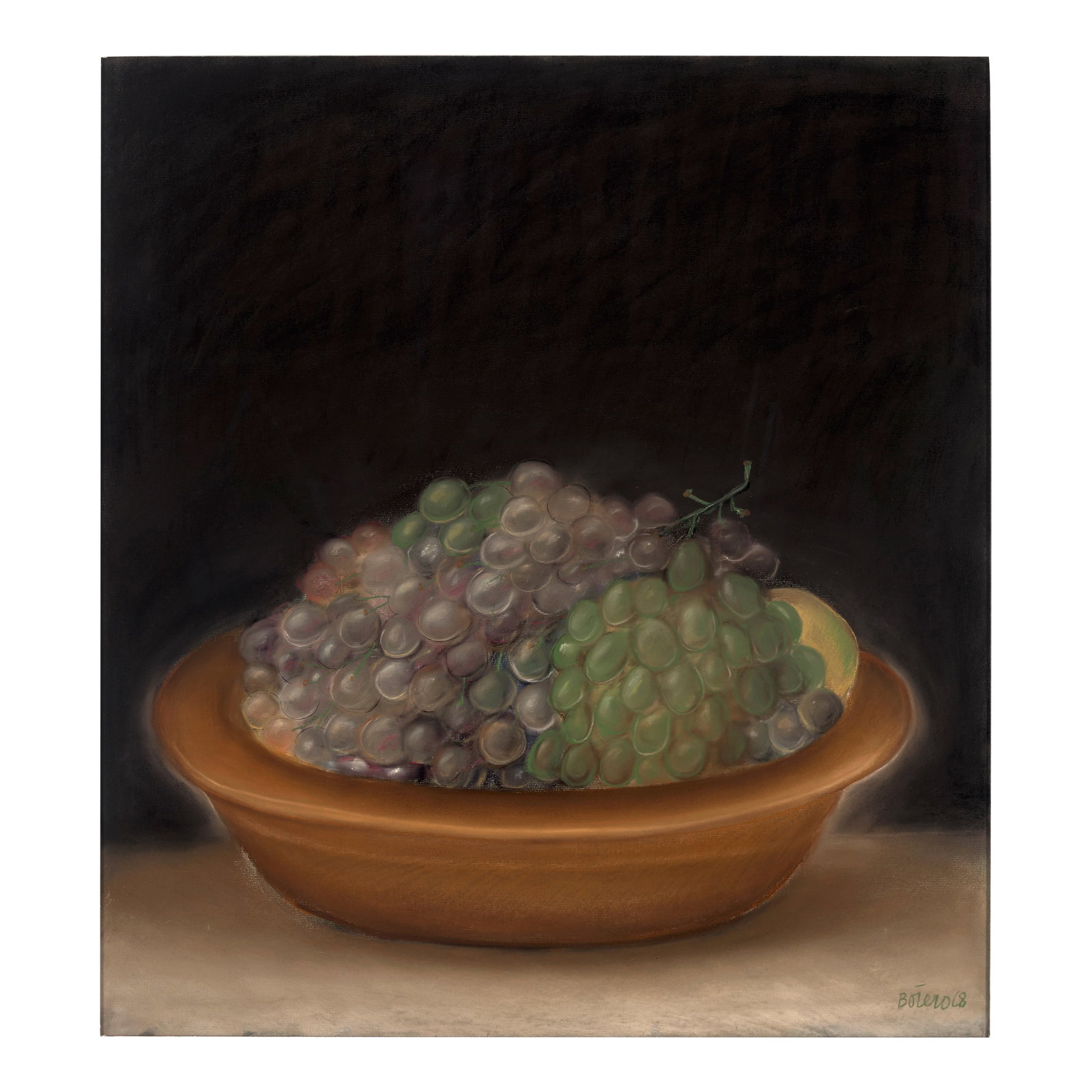 FERNANDO BOTERO (1932-2023) Still Life with Grapes 35 1/2 x 32 in (90.2 x 81.3 cm) (Executed in ... (1 of 1)