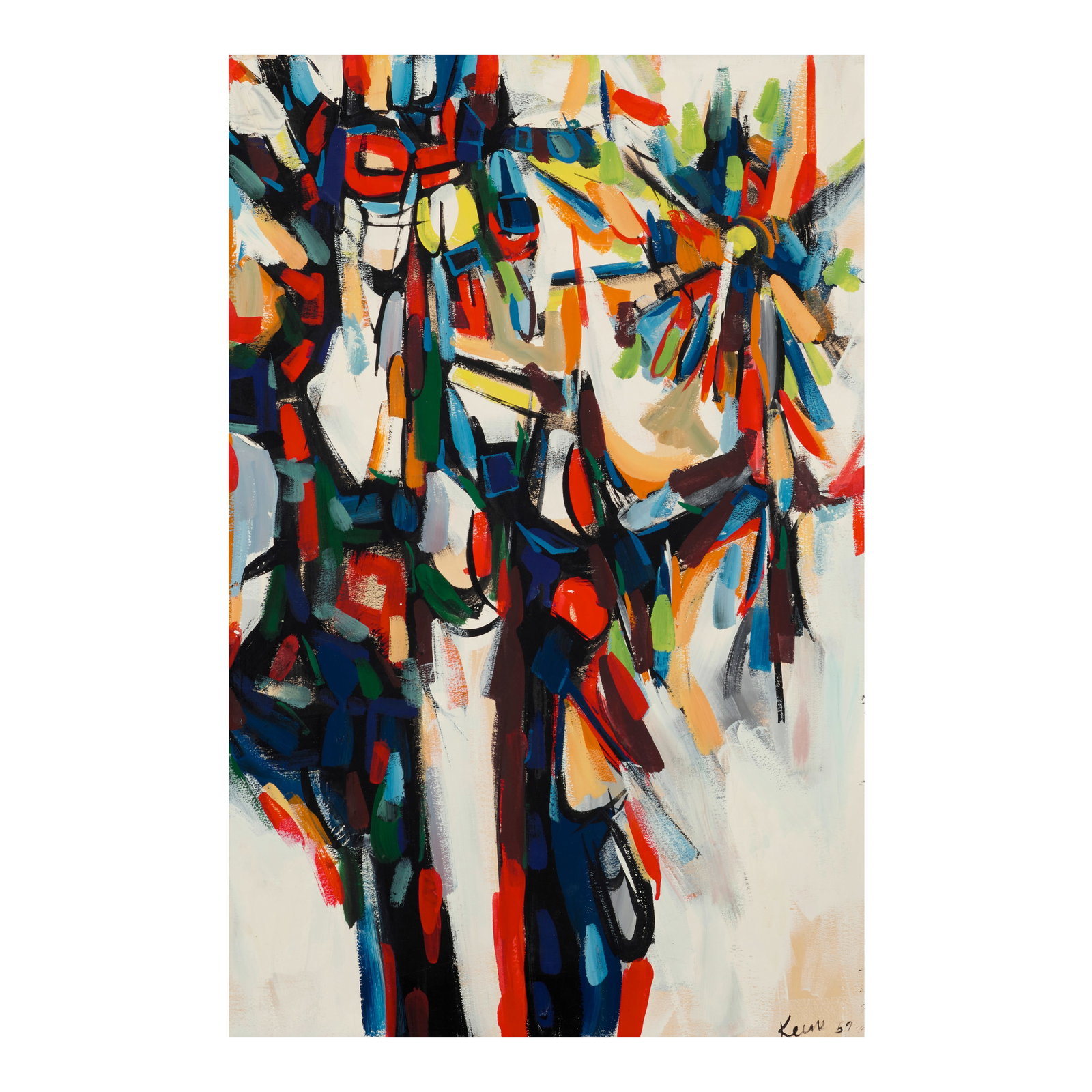 PAUL KEENE (1920-2009) Untitled 30 x 20 in (76 x 50.7 cm) (Painted in 1959): PAUL KEENE (1920-2009) Untitled signed and dated 'Keene 59' (lower right) oil on illustration board 30 x 20 in (76 x 50.7 cm) Painted in 1959 Footnotes: Provenance Private collection, Phila