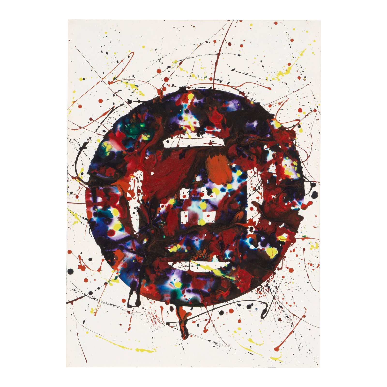 SAM FRANCIS (1923-1994) Untitled (Wheel of Fortune) 30 x 21 7/8 in (76.2 x 55.6 cm) (dimensions ... (1 of 1)