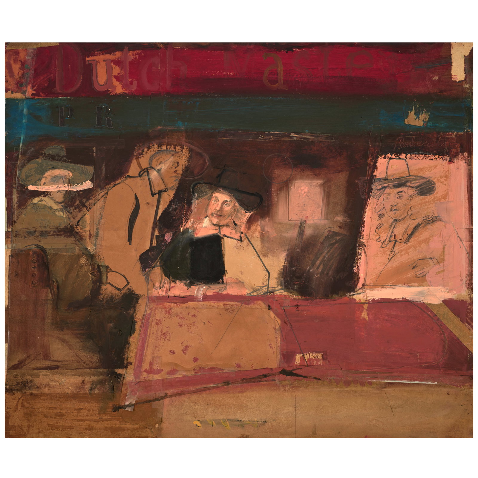 LARRY RIVERS (1923-2002) Dutch Masters, Presidents 30 x 35 1/2 in (76.1 x 90.2 cm) (Executed in ... (1 of 1)