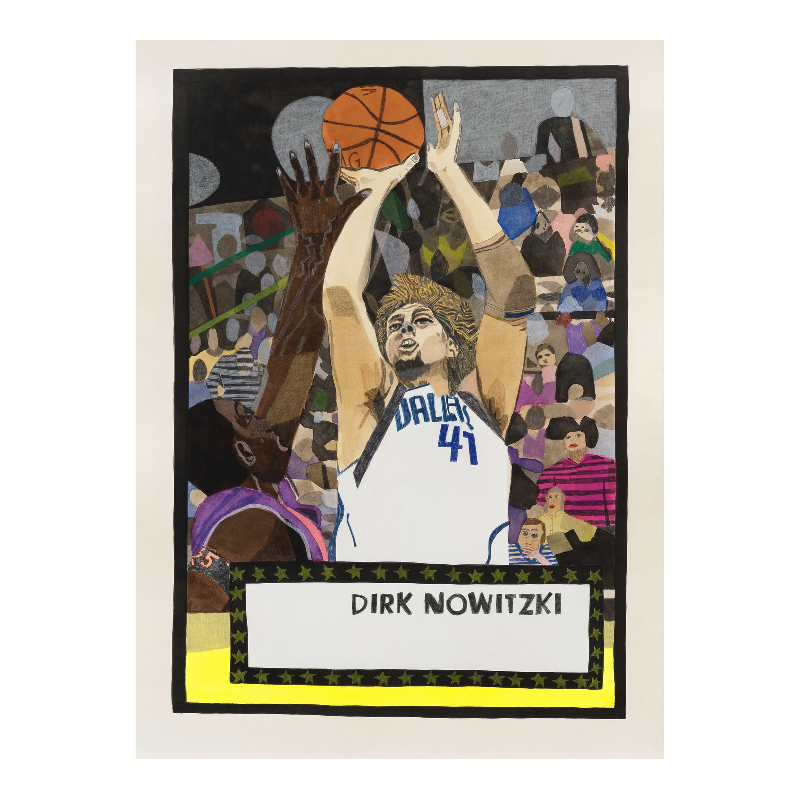 JONAS WOOD (B. 1977) Dirk #1 40 3/4 x 30 1/8 in (103.5 x 76.5 cm) (Executed in 2012): JONAS WOOD (B. 1977) Dirk #1 signed twice with the artist's initials, inscribed and dated 'Dirk #1 JBPW JBPW 2012' (verso) gouache, ink and colored pencil on paper 40 3/4 x 30 1/8 in (103.5 x 76.5 cm)