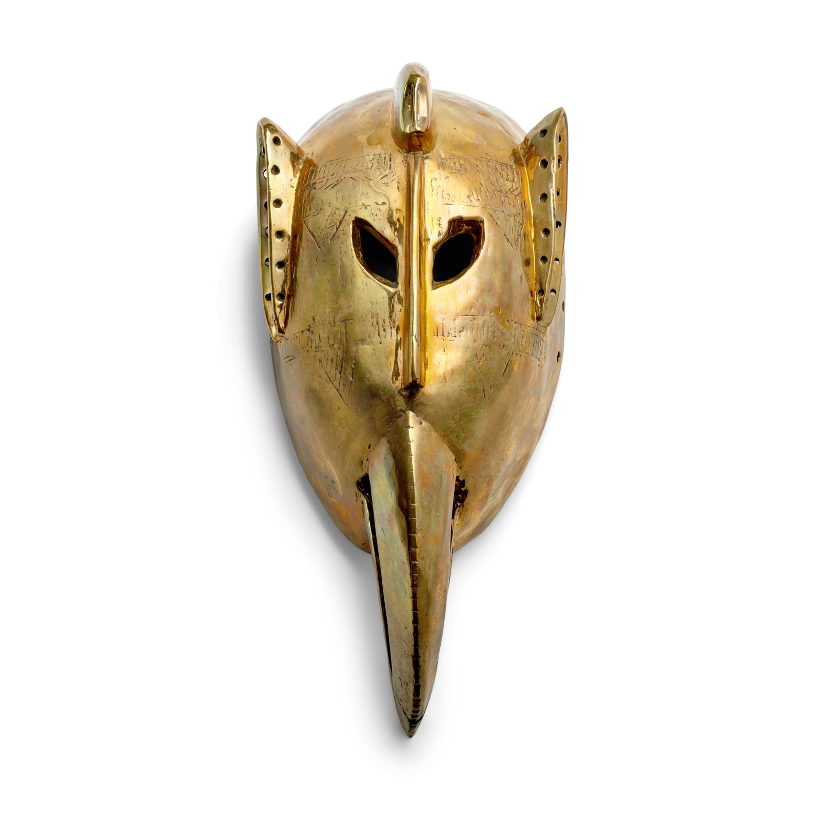SHERRIE LEVINE (B. 1947) Bird Mask 14 x 6 1/2 x 5 1/8 in (35.6 x 16.5 x 13 cm) (Executed in 2014...: SHERRIE LEVINE (B. 1947) Bird Mask incised with the artist's initials and numbered 'LV 2/12' (on the underside) cast bronze 14 x 6 1/2 x 5 1/8 in (35.6 x 16.5 x 13 cm) Executed in 2014. This work is n