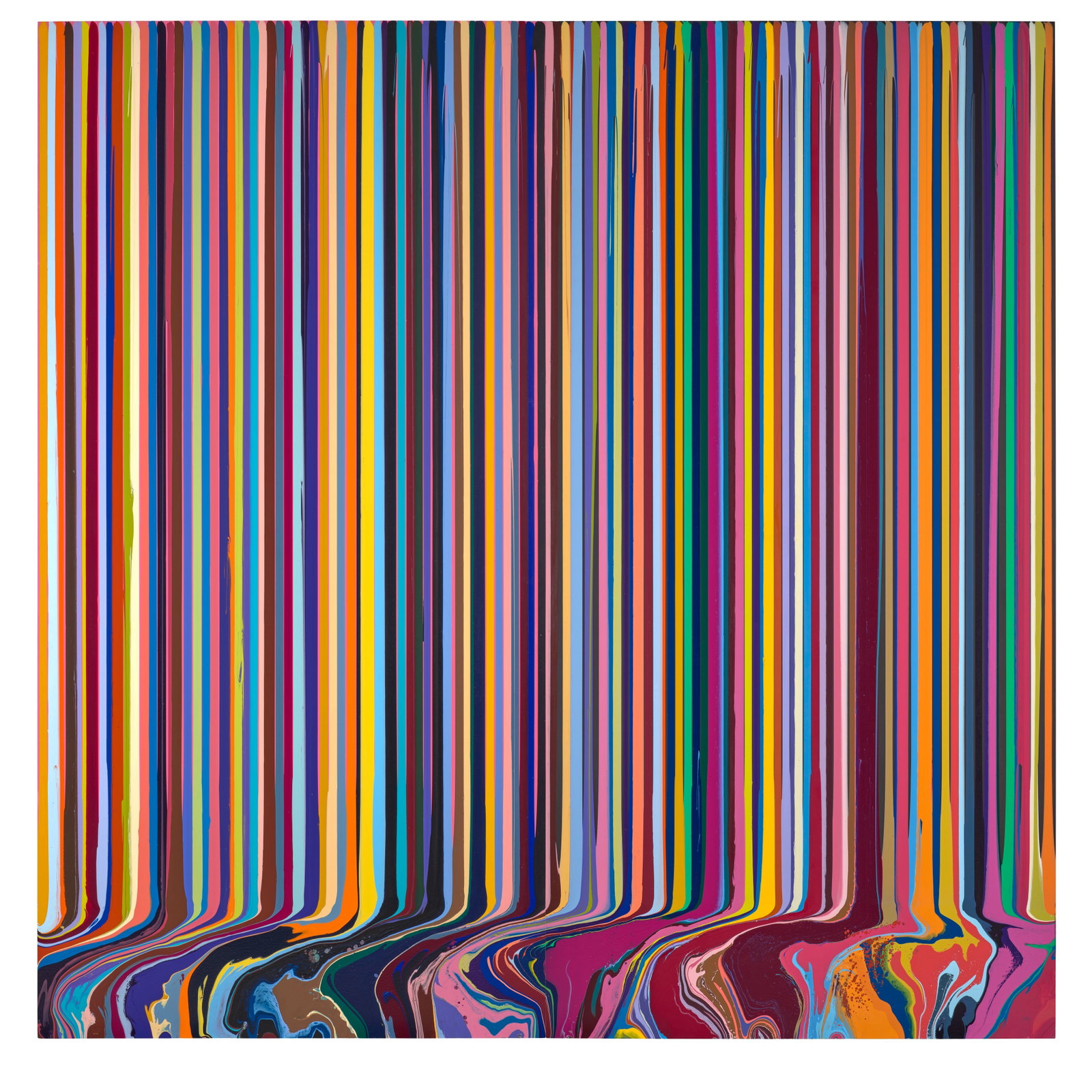 IAN DAVENPORT (B. 1966) Colourcade: Pink + Black overall: 78 3/4 x 78 7/8 in (200 x 200.4 cm) (P... (1 of 1)