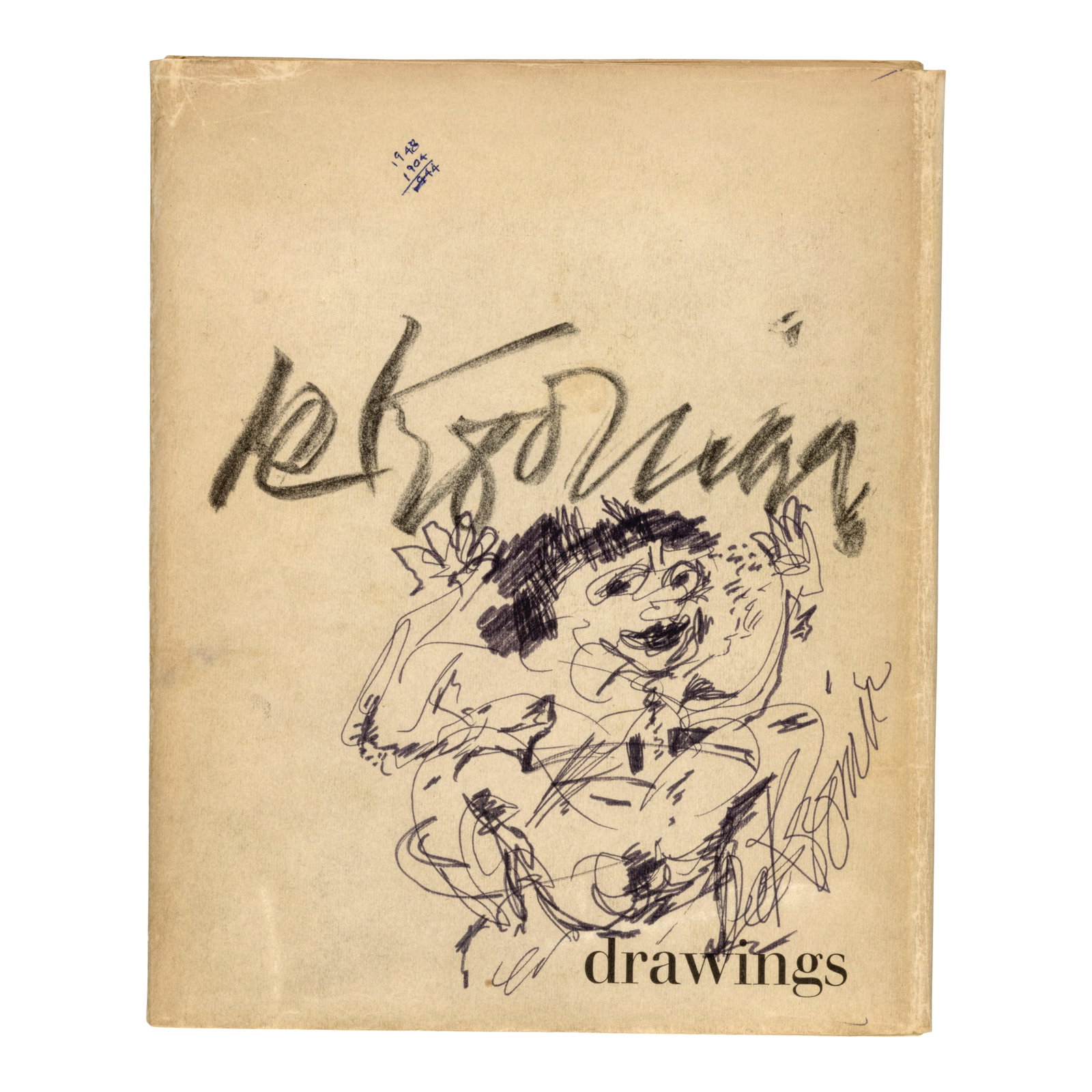 WILLEM DE KOONING (1904-1997) Untitled (De Kooning Drawings) 10 1/4 x 8 1/4 in (Executed in 1967): WILLEM DE KOONING (1904-1997) Untitled (De Kooning Drawings) signed 'de Kooning' (lower right) pen and ink on book cover 10 1/4 x 8 1/4 in Executed in 1967 Footnotes: Provenance Sale: Swann