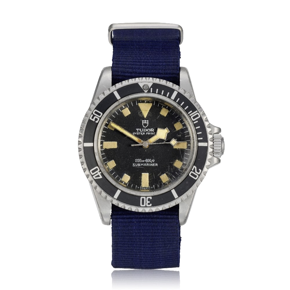 Tudor. A stainless steel automatic wristwatch formerly the property of a professional diver Oys...: Tudor. A stainless steel automatic wristwatch formerly the property of a professional diver Model: Oyster Prince Submariner 'Snowflake' Reference: 7016/0 Date: Circa 1972 Movement: 17-jewel Cal.2483 a