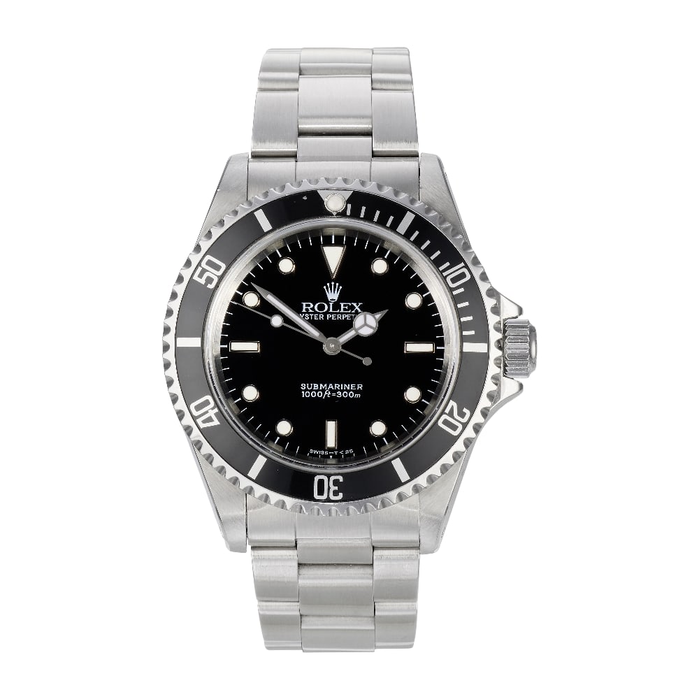 Rolex. A stainless steel automatic bracelet watch Submariner, Ref: 14060, Purchased 15th March ...: Rolex. A stainless steel automatic bracelet watch Model: Submariner Reference: 14060 Date: Purchased 15th March 1998 Movement: 27-jewel Cal.3000 automatic, No.4750124 Dial: Black, applied luminous dot