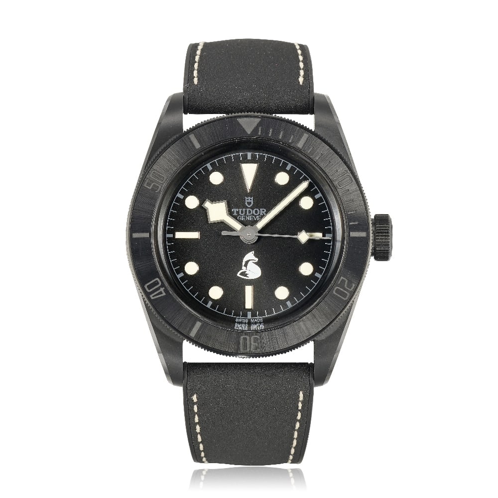 Tudor. A rare Limited Edition black ceramic automatic wristwatch commissioned for the Metropolit...: Tudor. A rare Limited Edition black ceramic automatic wristwatch commissioned for the Metropolitan Police Service Technical Surveillance Unit (MO3) Model: Black Bay Ceramic 'MO3 Edition', one of 61 Re