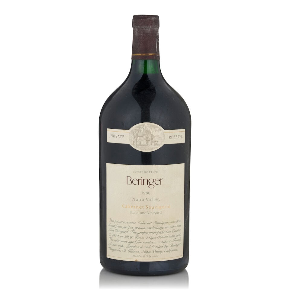 Beringer, Cabernet Sauvignon Private Reserve, 1980 (1 bottle, 3L) (1 of 1)