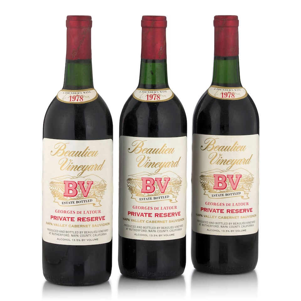 Beaulieu Vineyard, Cabernet Sauvignon Georges de Latour Private Reserve, 1978 (3 bottles, 750ml) (1 of 1)