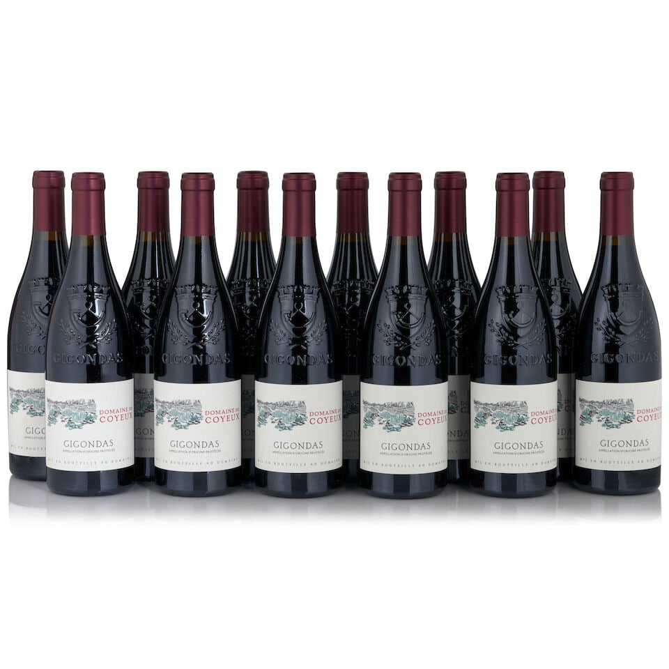 Domaine de Coyeux, Gigondas, 2021 (12 bottles, 750ml): Domaine de Coyeux, Gigondas, 2021 (12 bottles, 750ml) Region: Southern Rhône Packaging: original case This lot is subject to the following lot symbols: • • Zero rated for tax, no tax