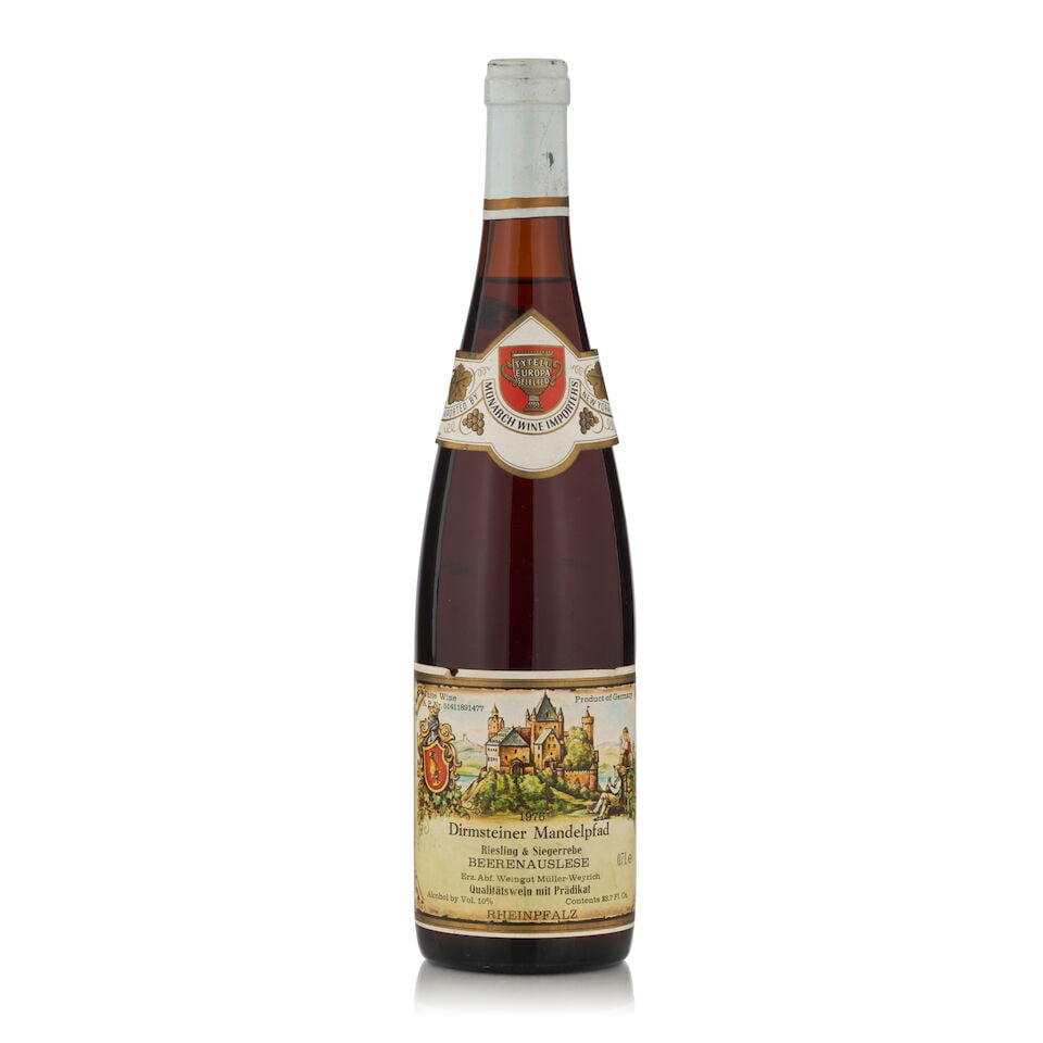 Müller Weyrich, Dirmsteiner Mandelpfad Riesling & Siegerrebe Beerenauslese, 1976 (1 bottle,... (1 of 1)