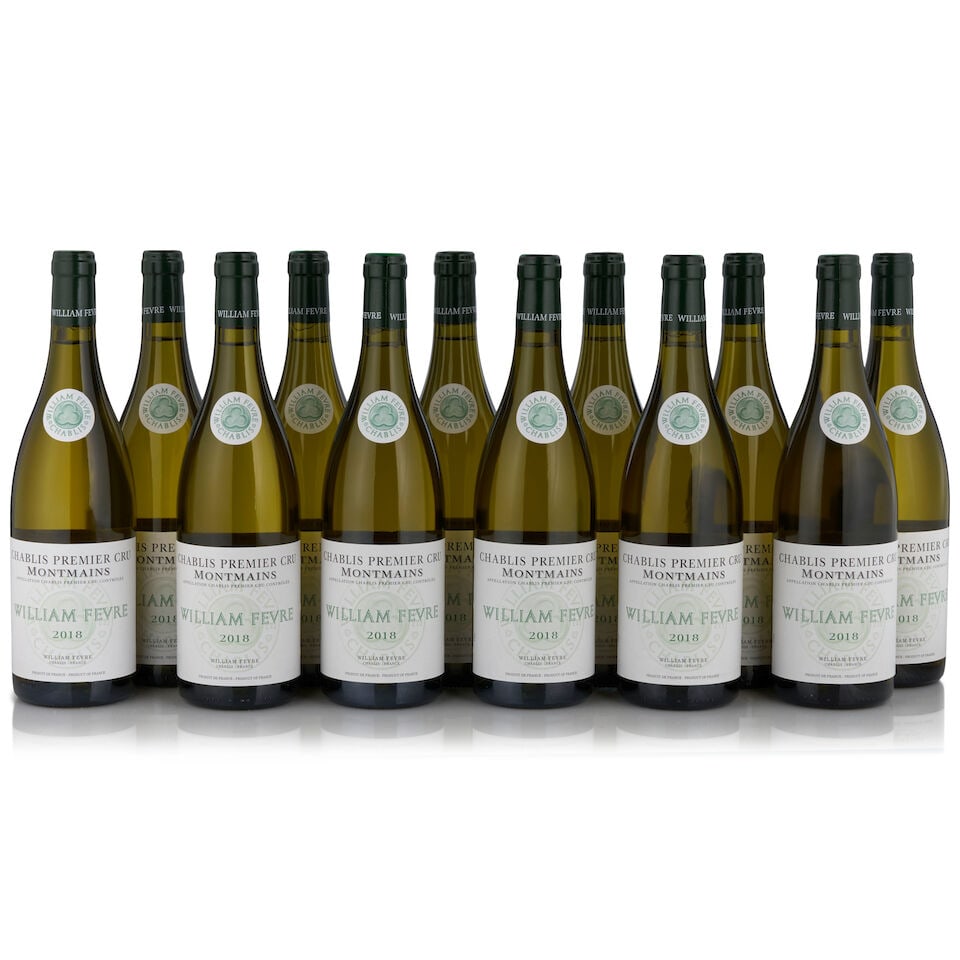 Domaine William Fevre, Chablis Montmains, 2018 (12 bottles, 750ml): Domaine William Fevre, Chablis Montmains, 2018 (12 bottles, 750ml) Region: Chablis Packaging: two 6-pack original cardboard cases Footnotes: Burgundy This lot is subject to the following lot symbols: