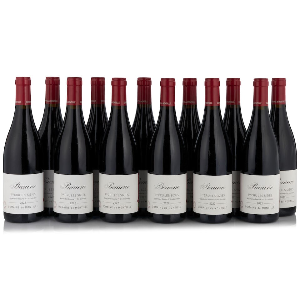 Domaine de Montille, Beaune Les Sizies, 2022 (12 bottles, 750ml): Domaine de Montille, Beaune Les Sizies, 2022 (12 bottles, 750ml) Region: Côte de Beaune Footnotes: Burgundy This lot is subject to the following lot symbols: • • Zero rated for tax,