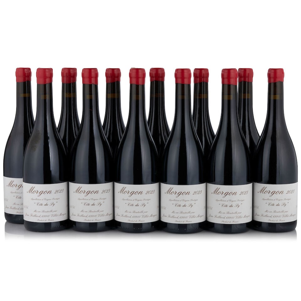 Jean Foillard, Morgon Côte du Py, 2023 (12 bottles, 750ml): Jean Foillard, Morgon Côte du Py, 2023 (12 bottles, 750ml) Region: Beaujolais Packaging: original cardboard case This lot is subject to the following lot symbols: • • Zero rated for