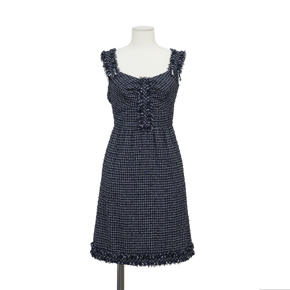 Chanel, collection Prêt à Porter Printemps/Eté 2010. Robe à bretelles en twe... (1 of 1)