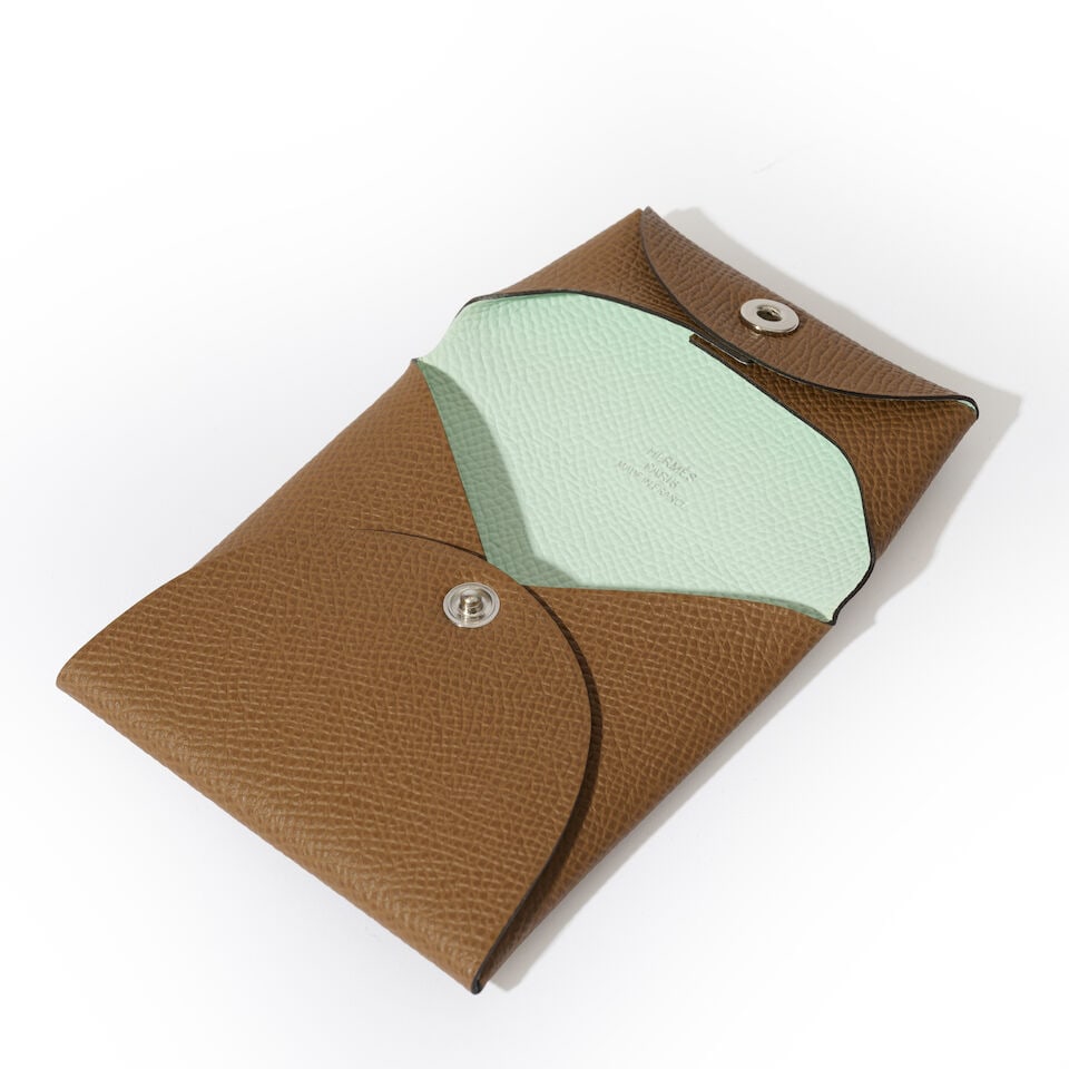 Hermès Paris. Portemonnaie Bastia Verso Alezan et Vert Fizz. Hermès Paris. Bastia Vers... - 2