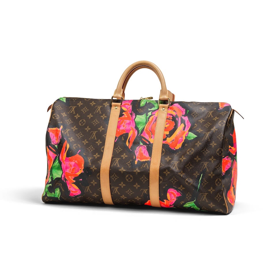 Louis Vuitton x Stephen Sprouse, Edition limitée, année 2008. Keepall 50 en toile Mono... - 2