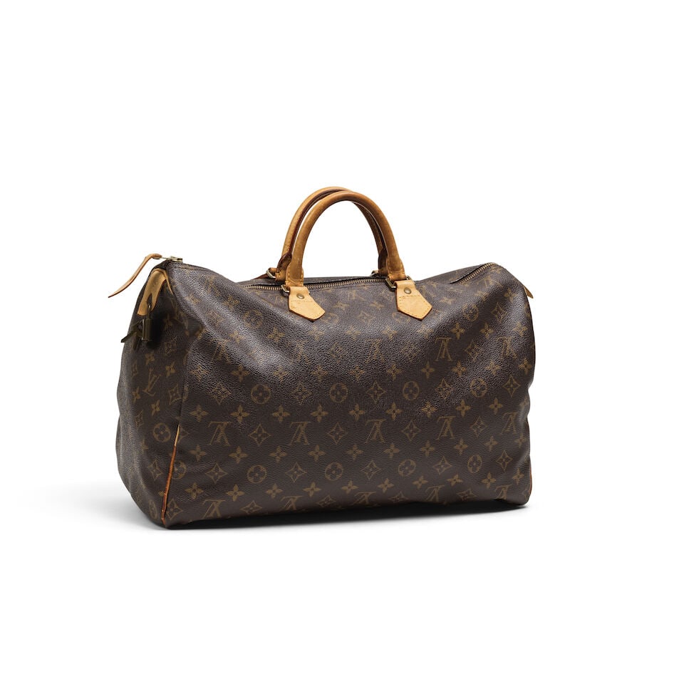 Louis Vuitton, année 2006. Sac Speedy 40 en toile Monogram et cuir naturel. Louis Vuitton, ... - 2