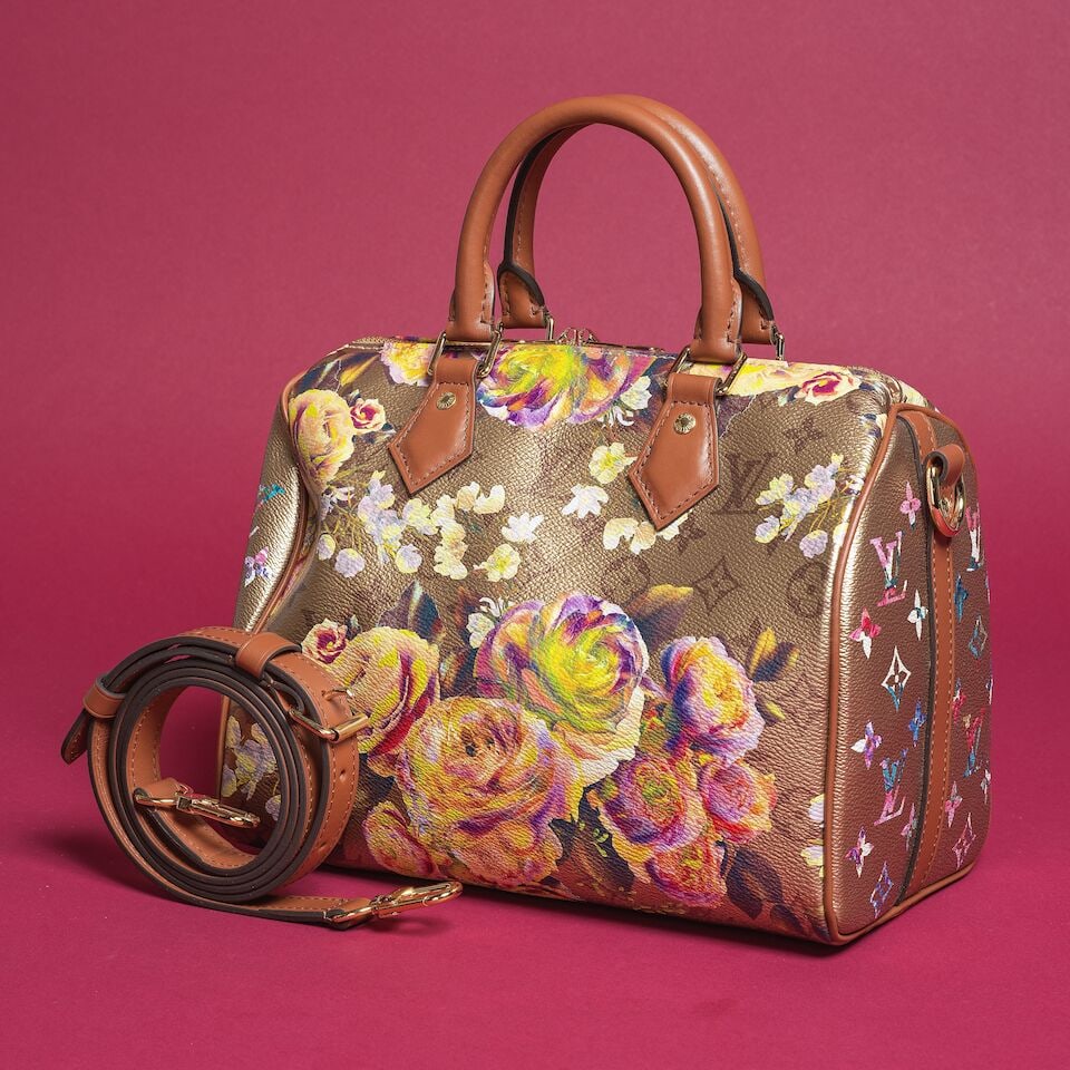Louis Vuitton, collection Automne/Hiver 2022. Sac Speedy 25 Bandoulière Garden Roses en toi... - 4