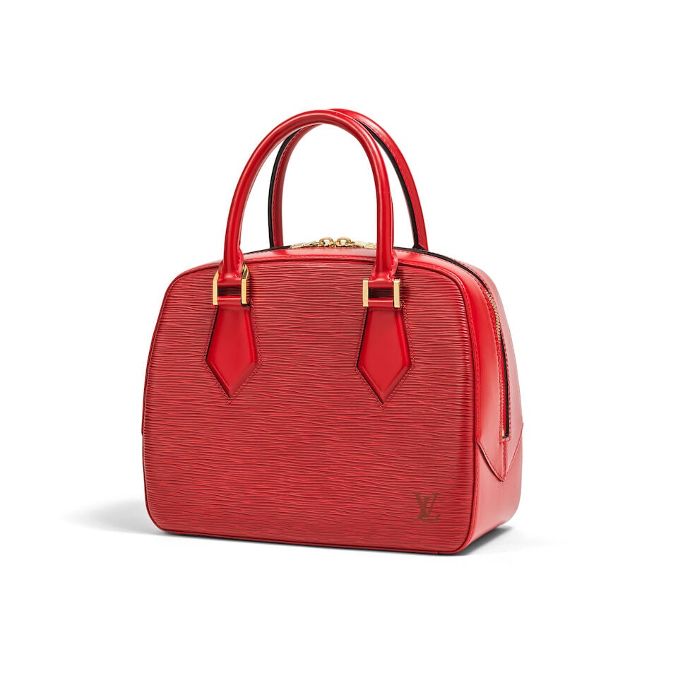 Louis Vuitton. Sac Sablon en cuir épi rouge. Louis Vuitton. Sablon bag in red Epi leather. (1 of 2)