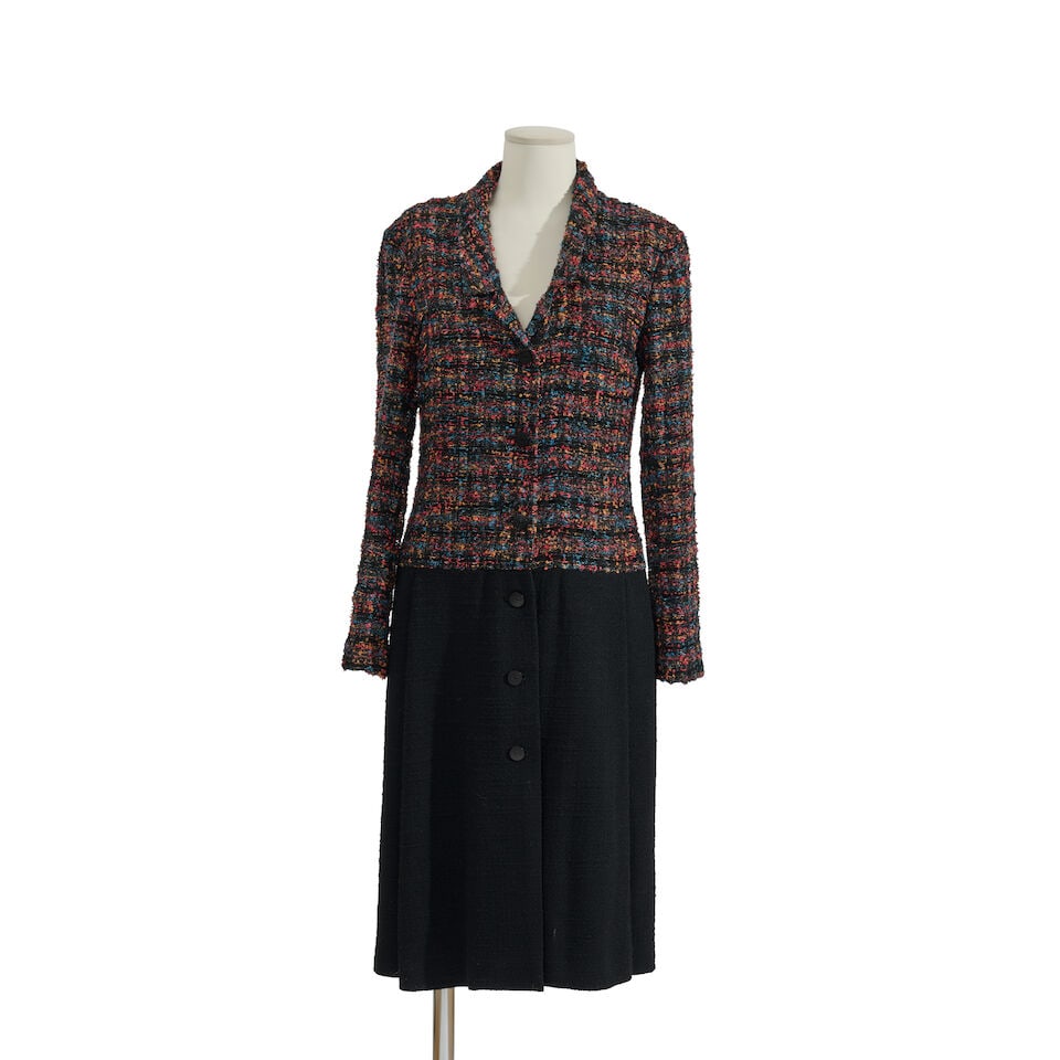 Chanel, collection Prêt-à-Porter, Automne/Hiver 1998. Manteau en tweed multicolore et ... - 3