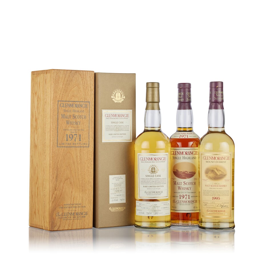 Glenmorangie Single Cask #5979, 1990 (1x 75cl) Glenmorangie , 1971 (1x 70cl) Glenmorangie 10 Yea... (1 of 2)