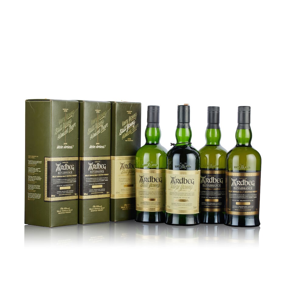 Ardbeg Still Young 2nd Release , 1998 (1x 70cl) Ardbeg Very Young , 1998 (1x 70cl) Ardbeg Renais... (1 of 2)