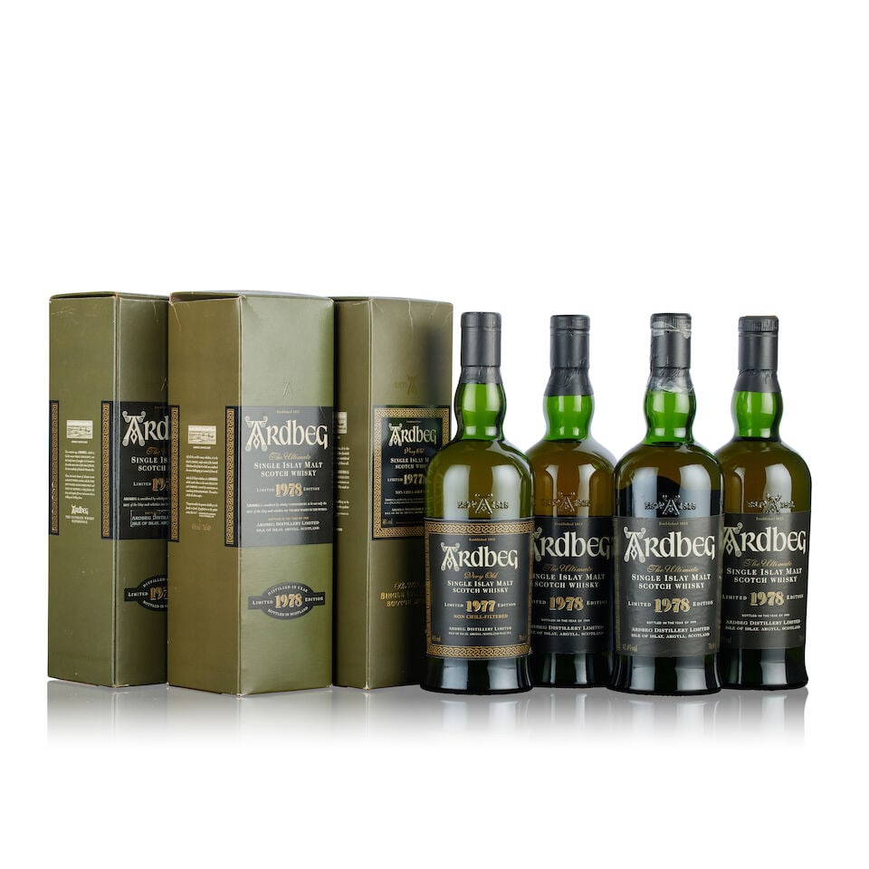 Ardbeg , 1977 (1x 70cl) Ardbeg , 1978 (1x 70cl) Ardbeg , 1978 (2x 70cl) (1 of 2)