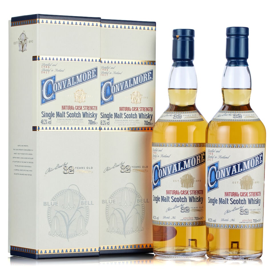 Convalmore 32 Year Old, 2017 Special Release, 1984 (2x 70cl): Convalmore 32 Year Old, 2017 Special Release, 1984 (2x 70cl) Region: Speyside, single malt Fill Level: filled to 70cl Capsule: good condition Label: good labelling Packaging: in original presentation 