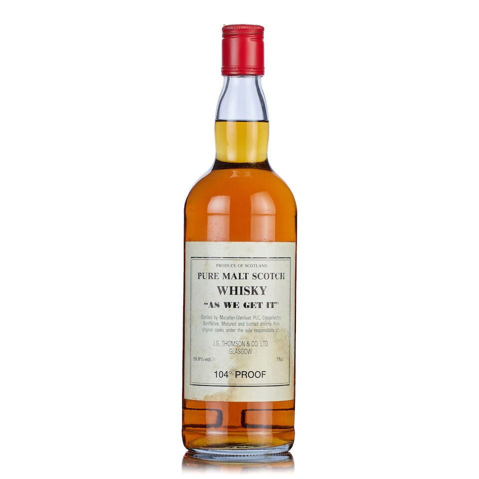 Macallan As We Get It 104 Proof J.G. Thomson Bottling, 1980s (1X 75cl) (1 of 2)