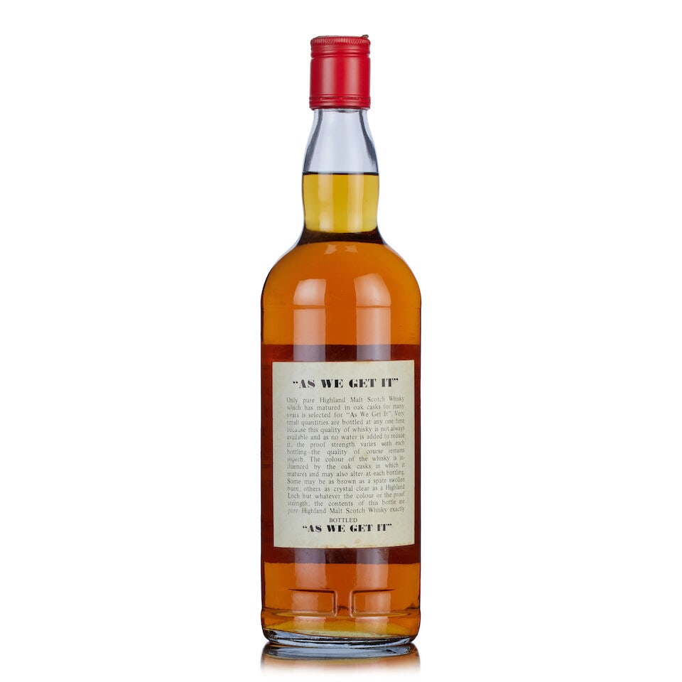 Macallan As We Get It 104 Proof J.G. Thomson Bottling, 1980s (1X 75cl) - 2