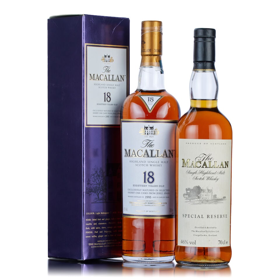 The Macallan 18 Year Old , 1995 (1x 70cl) The Macallan Special Reserve (1x 70cl) (1 of 2)