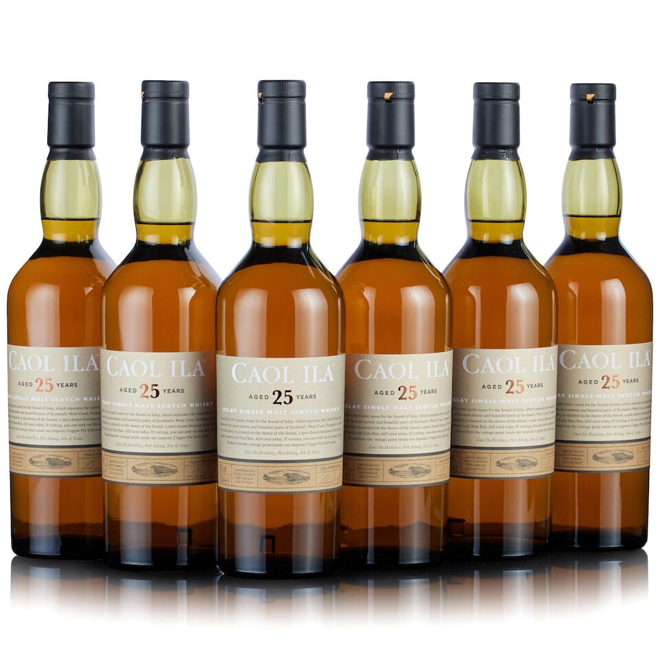 Caol Ila 25 Year Old Flora & Fauna, Limited Release (6x 70cl): Caol Ila 25 Year Old Flora & Fauna, Limited Release (6x 70cl) Region: Islay, single malt Fill Level: filled to 70cl Capsule: good condition Label: good labelling Packaging: in original carton, accompa