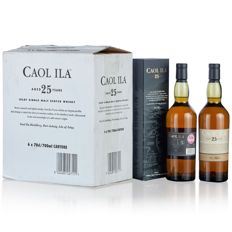 Caol Ila 25 Year Old Flora & Fauna, Limited Release (6x 70cl): Caol Ila 25 Year Old Flora & Fauna, Limited Release (6x 70cl) Region: Islay, single malt Fill Level: filled to 70cl Capsule: good condition Label: good labelling Packaging: in original carton, accompa