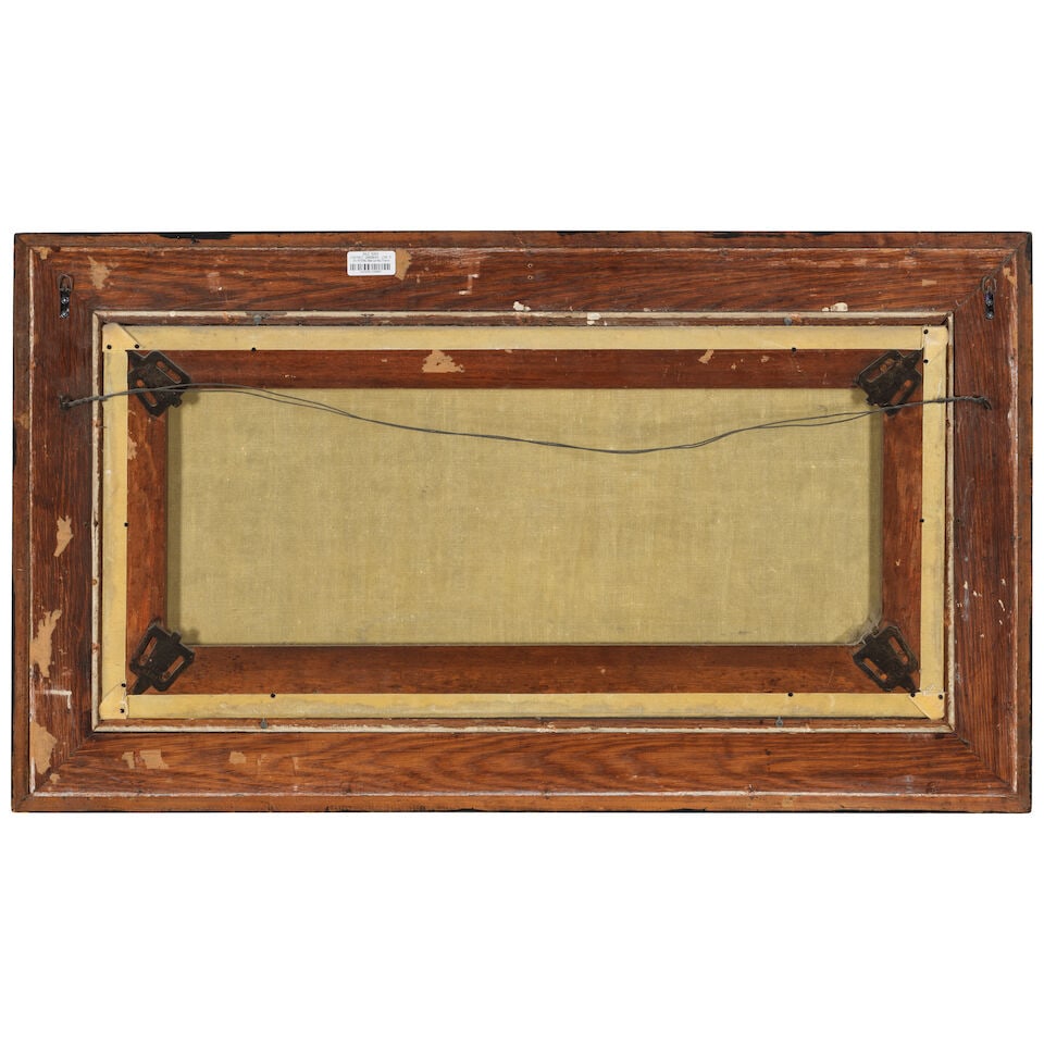 CHARLES ROLLO PETERS (1862-1928) Bois-Le-Roi 16 1/4 x 34 3/4 in. (Painted in 1885.) - 2