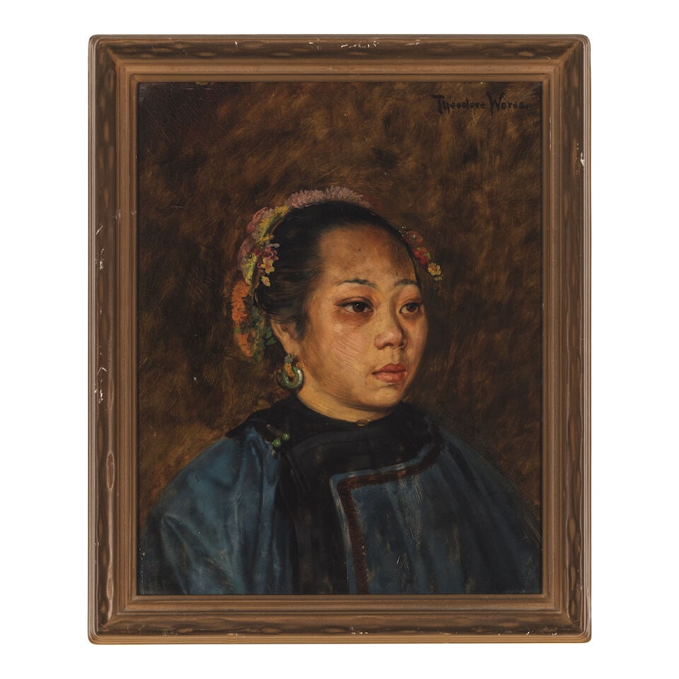 THEODORE WORES (1859-1939) Portrait of a Chinese Woman 15 x 12 in. - 3