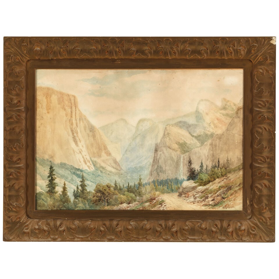 CHRISTIAN JORGENSEN (1860-1935) View of Yosemite sight 20 1/2 x 30 in. - 3