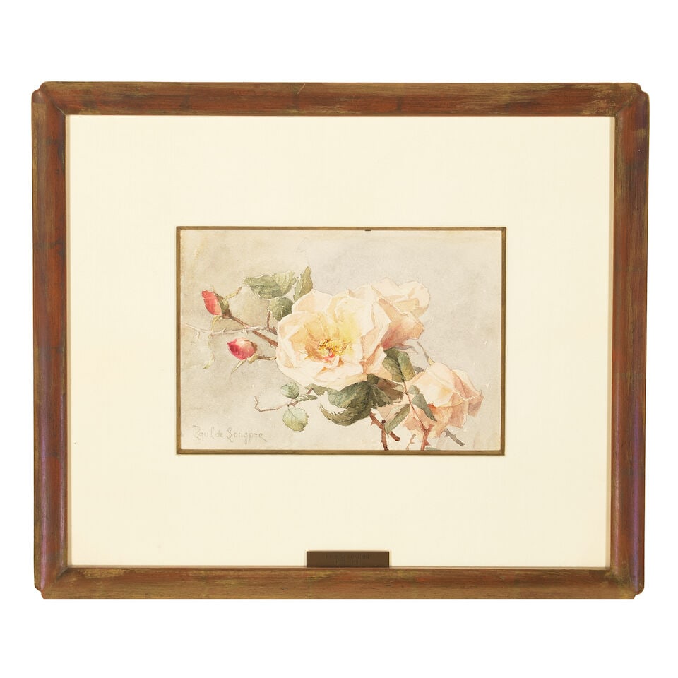 PAUL DE LONGPRE (1855-1911) Cut Roses sight 6 1/2 x 9 1/2 in. - 2