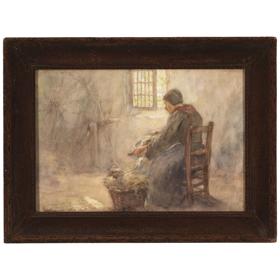 COLIN CAMPBELL COOPER (1856-1937) Woman in an Interior sight 13 x 19 1/2 in. (Executed in 1905.) - 3