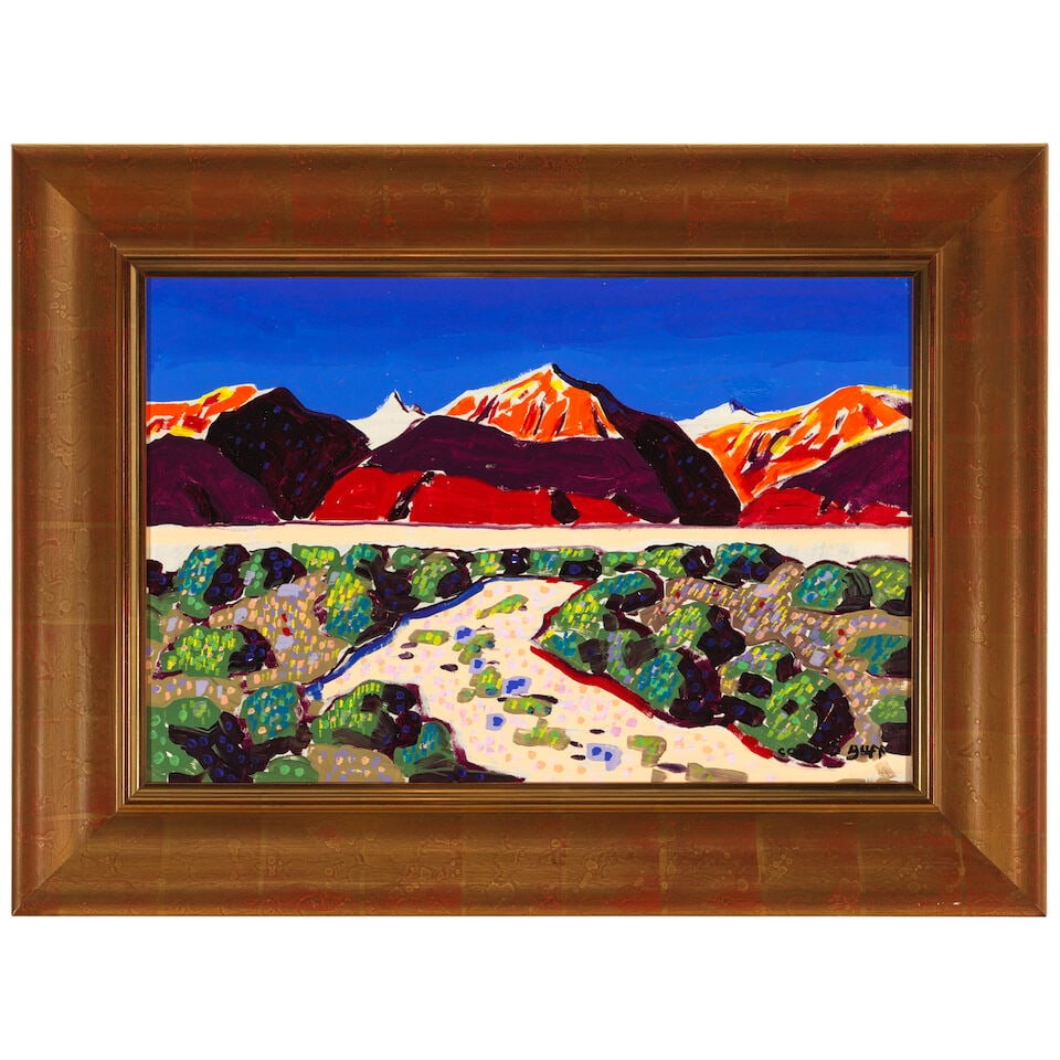 CONRAD BUFF (1886-1975) Desert Mountains 16 x 24 in. - 3