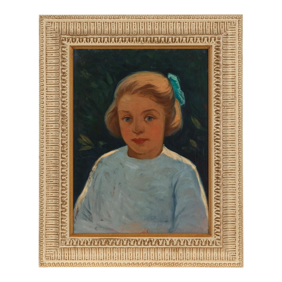 FRANK TOLLES CHAMBERLIN (1873-1961) Boy with White Hat and Girl with Blue Eyes (a group of two) ... - 6