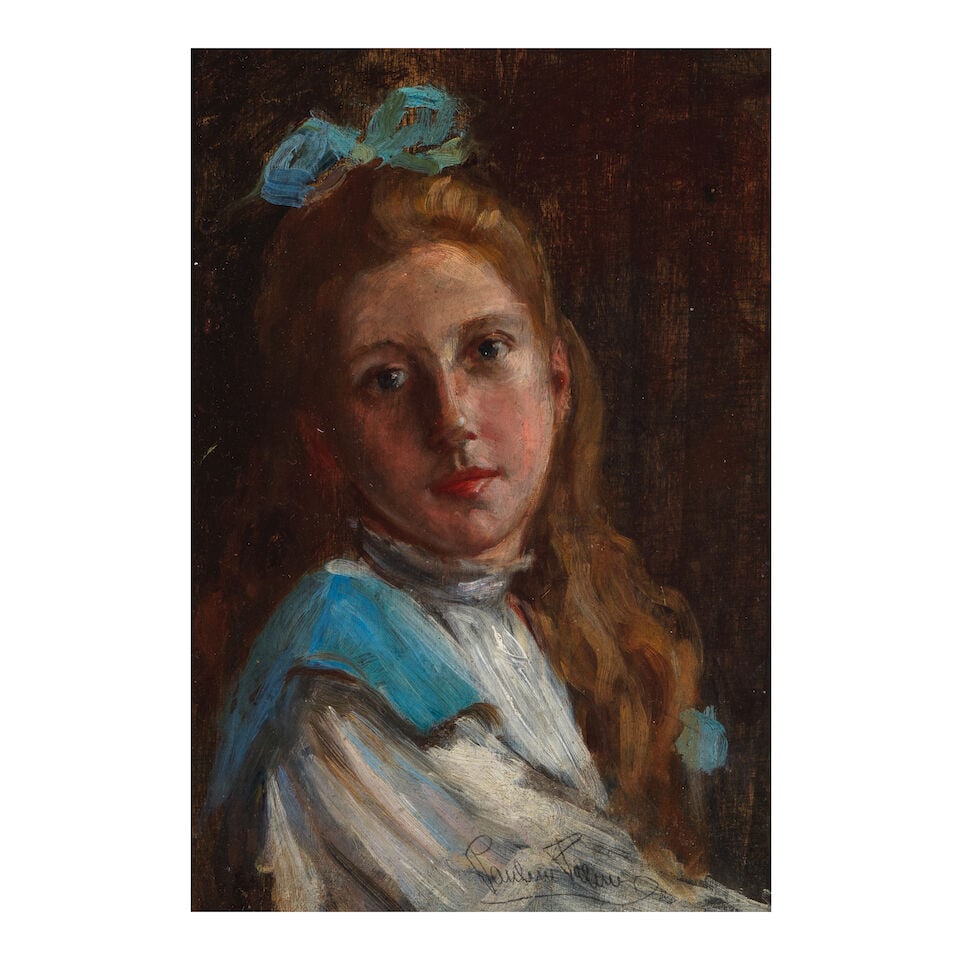 PAULINE PALMER (1867-1938) Portrait of a Young Girl 9 1/2 x 6 3/4 in. (1 of 3)