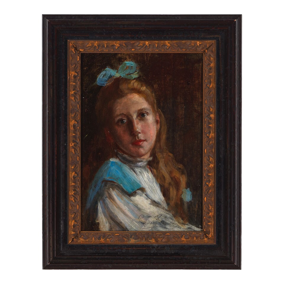 PAULINE PALMER (1867-1938) Portrait of a Young Girl 9 1/2 x 6 3/4 in. - 3