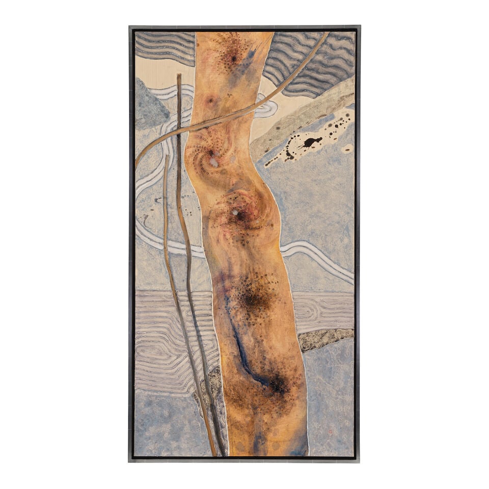 ARTHUR OKAMURA (1932-2009) Waters 54 x 28 in. - 3