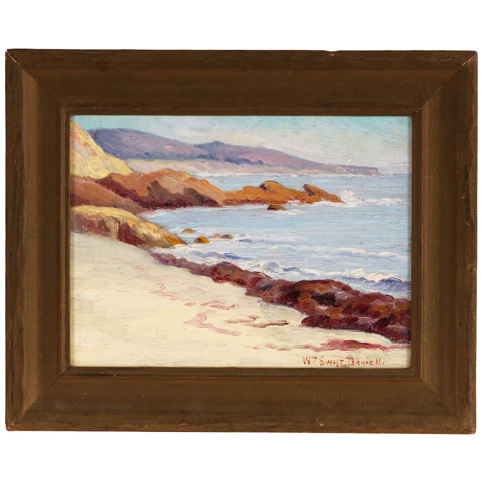 WILLIAM SWIFT DANIELL (1865-1933) Looking South From Picnic Beach (Laguna) 9 x 12 in. (Painted ... - 3