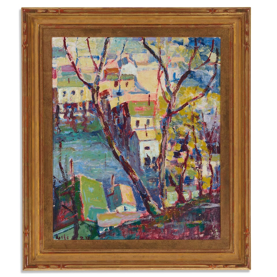 SELDEN CONNOR GILE (1877-1947) Above the Street 18 x 15 in. (Painted in 1924.) - 3