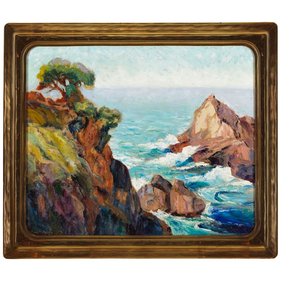 ELIZABETH 'PEGGY' R. JACOBS (1895-1967) Point Lobos 20 1/4 x 24 in. (Painted circa 1925.) - 3